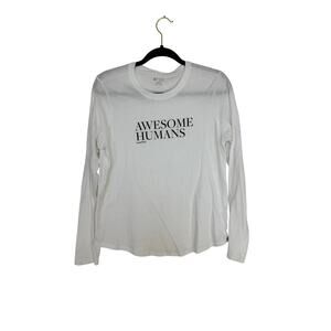 Figs Awesome Humans long sleeve tee size S